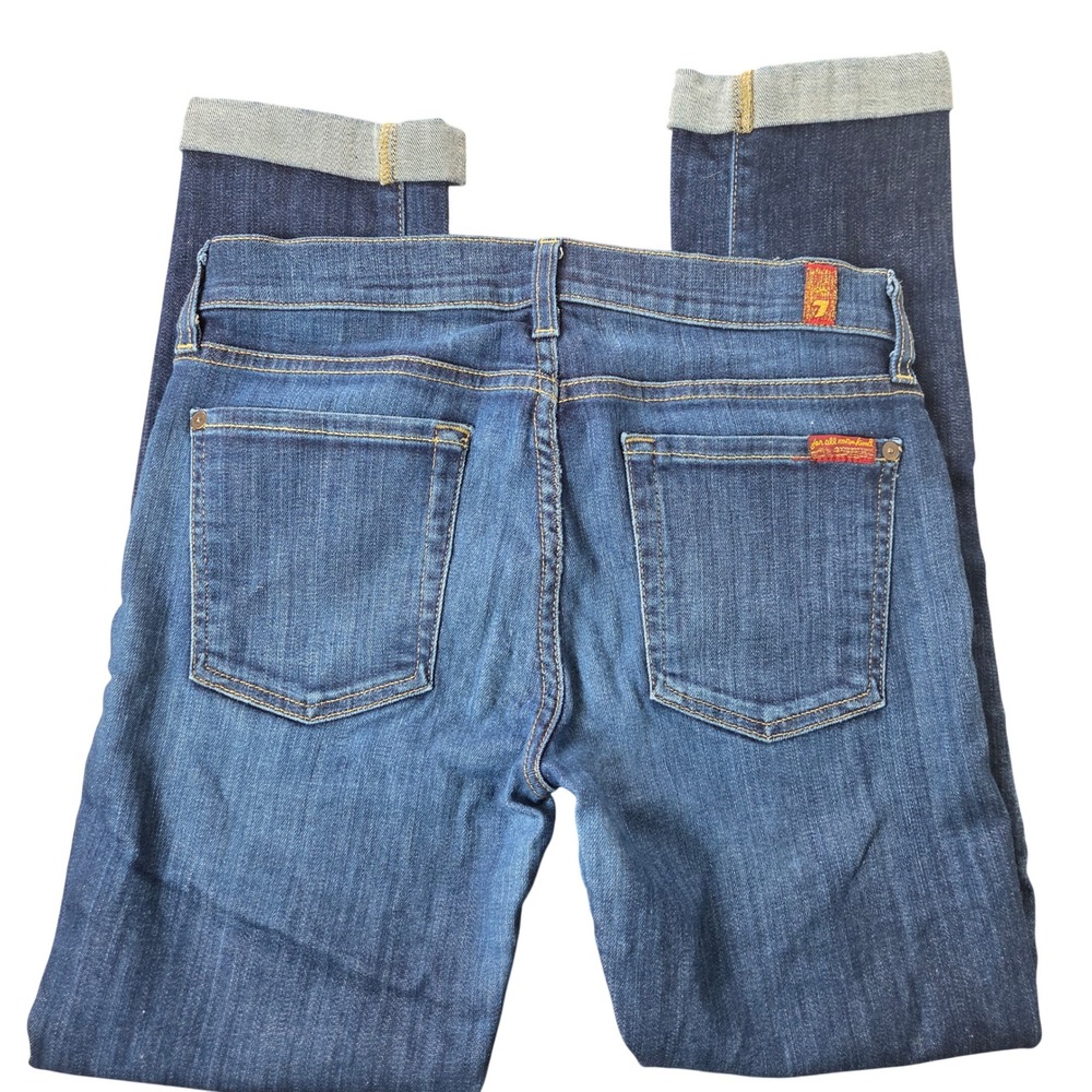 7 for all Mankind The Skinny Crop & Roll Cropped denim size 27